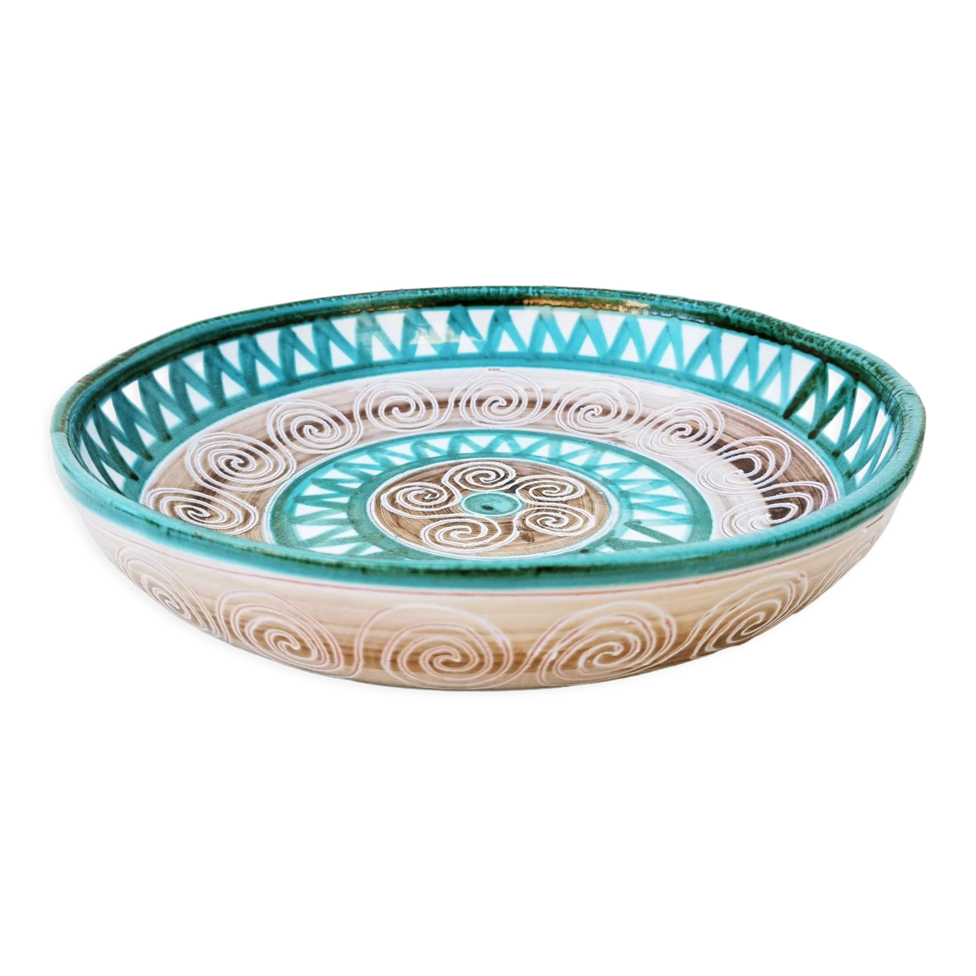 Round ceramic dish Robert Picault Vallauris