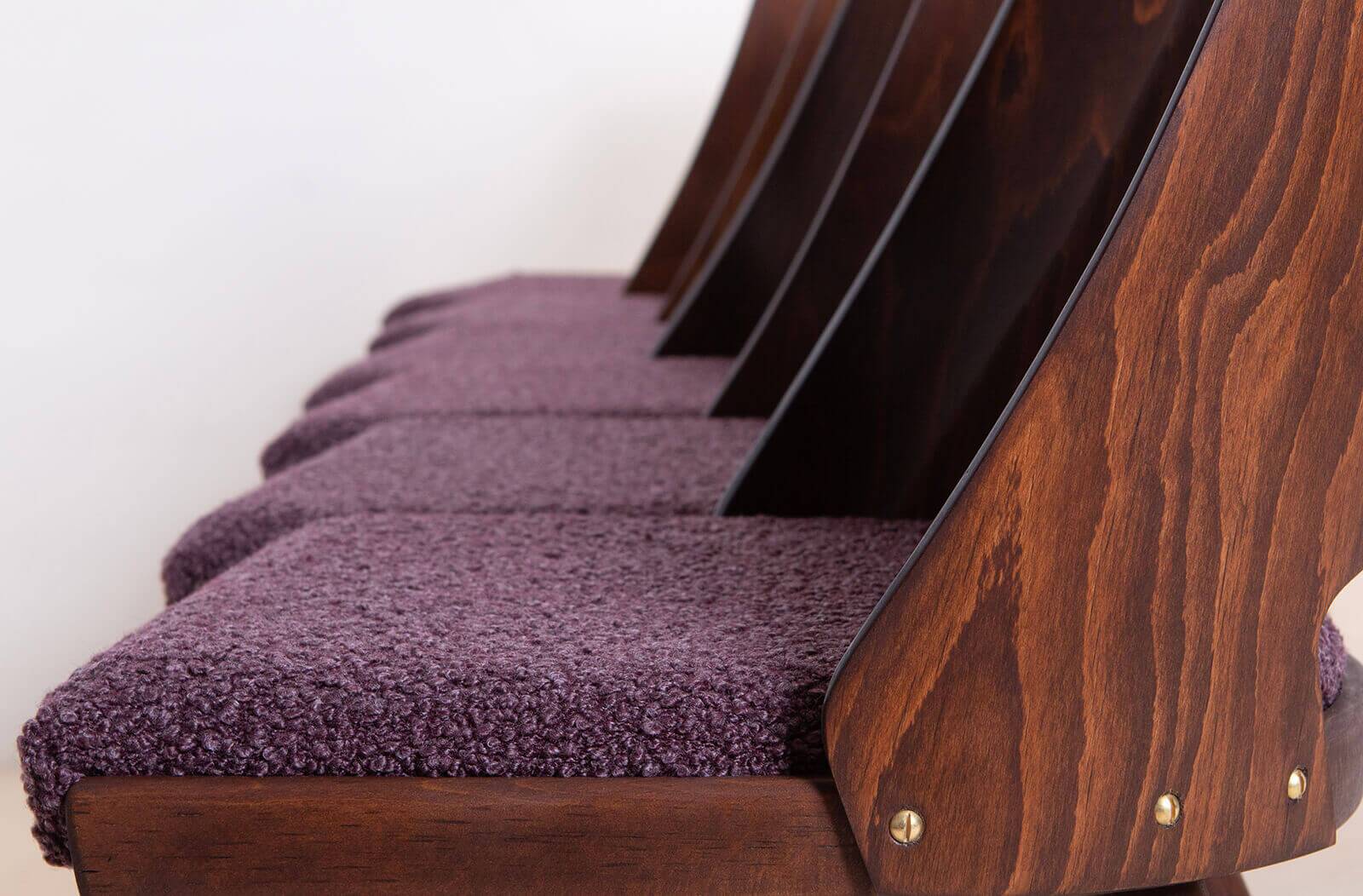 Set of 6 Dining Chairs by R. Hofman for TON, Model 514, 1960s, Reupholstered