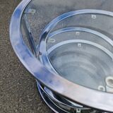 Round coffee table with swivel tops