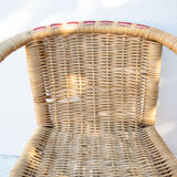 Wicker and rattan armchair for children