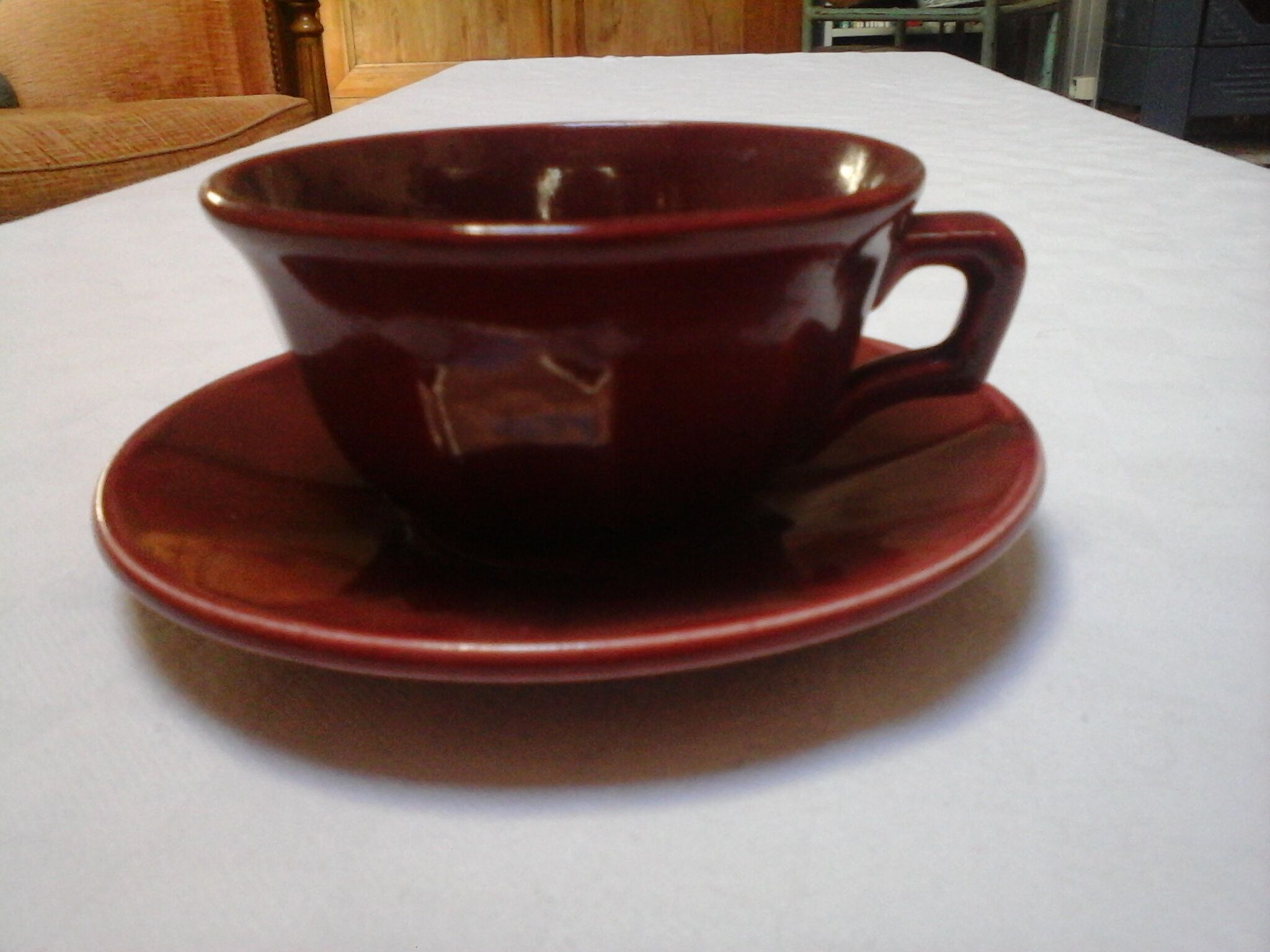 Set de 4 tasses bistrot bordeaux