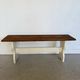 Vintage farmhouse bench made of solid wood