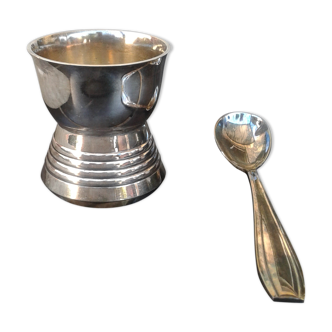 Eggcup and spoon