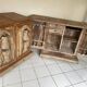 Large solid wood bar cabinet