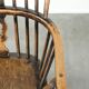 Chaise Windsor à dossier haut anglaise antique du début du XIXe siècle