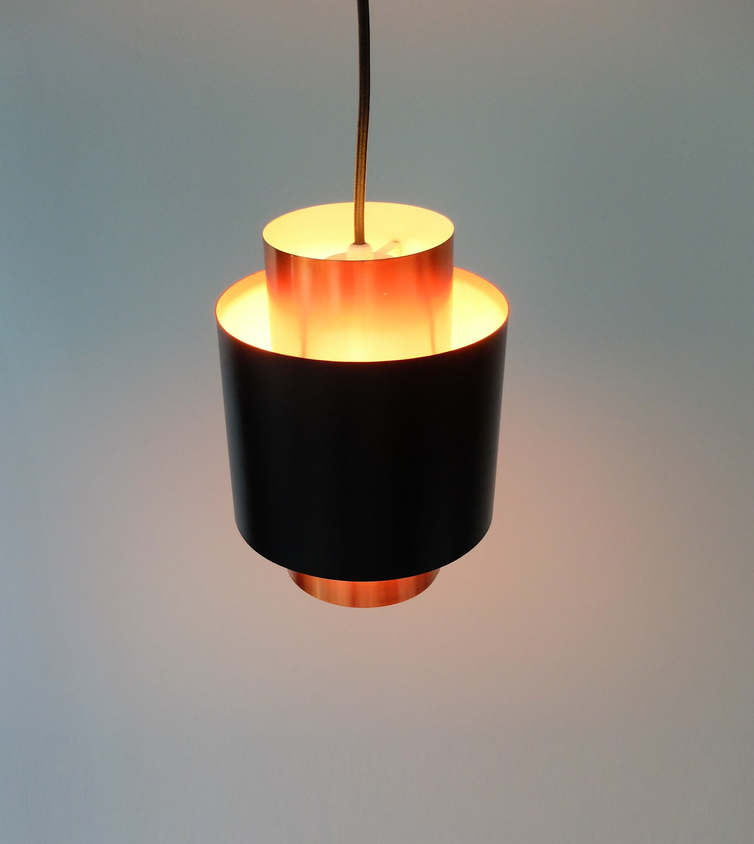 Hanging lamp Tunika copper Jo Hammerborg, Denmark, 1960
