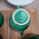 Service à café / thé Saint-Clément modèle 4044 vert émaillé doré – Art déco