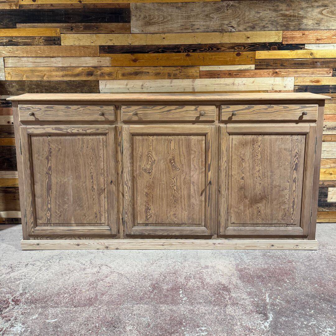 Meuble de métier / Arrière-comptoir en pitchpin – années 1930