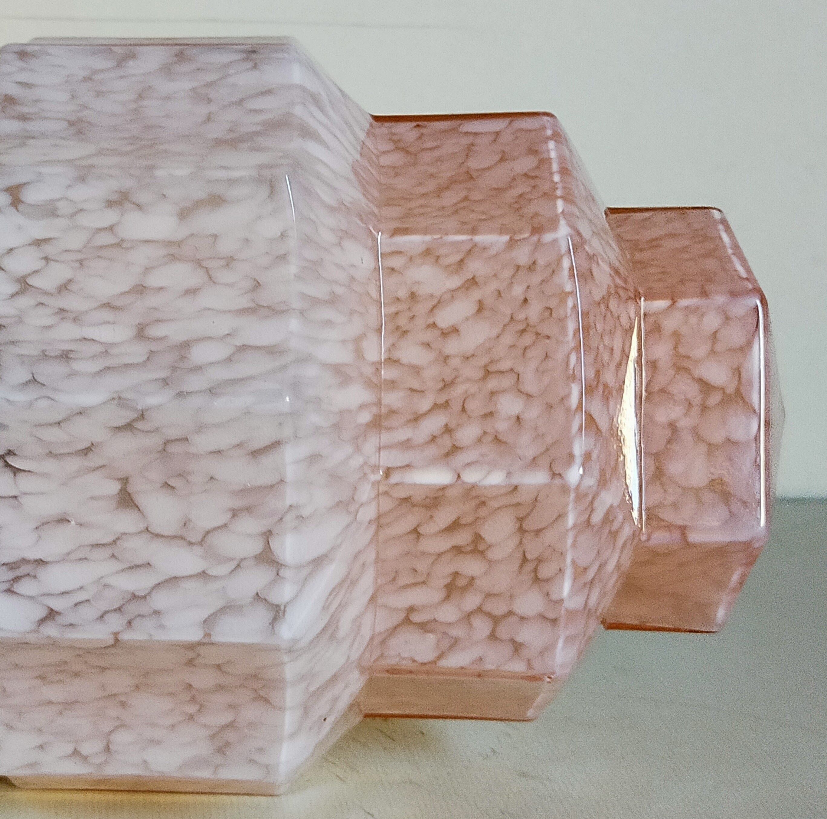 Clichy Glass Art Deco Ceiling Lamp 1925