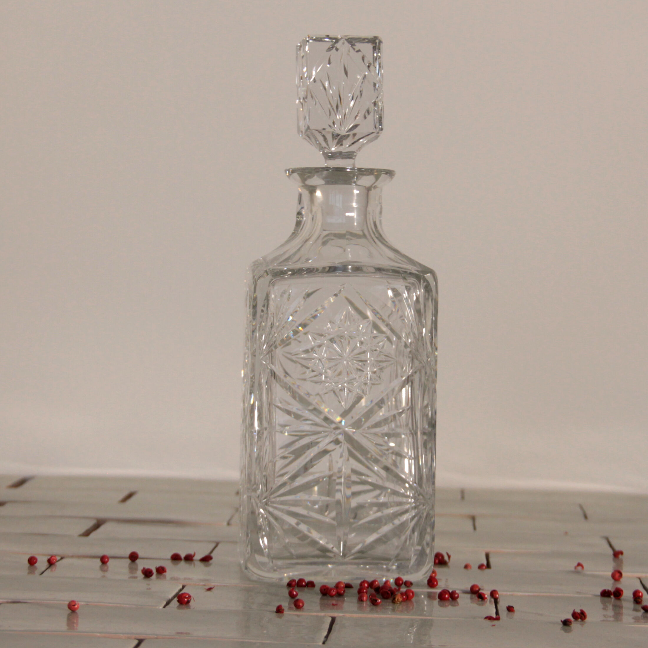 Vintage cut crystal whisky decanter
