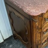 Commode à L’anguille En Noyer, Style Louis XV, Début XIXe