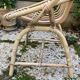 Set of 3 vintage rattan armchairs