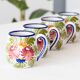 4 hand-painted handcrafted mugs