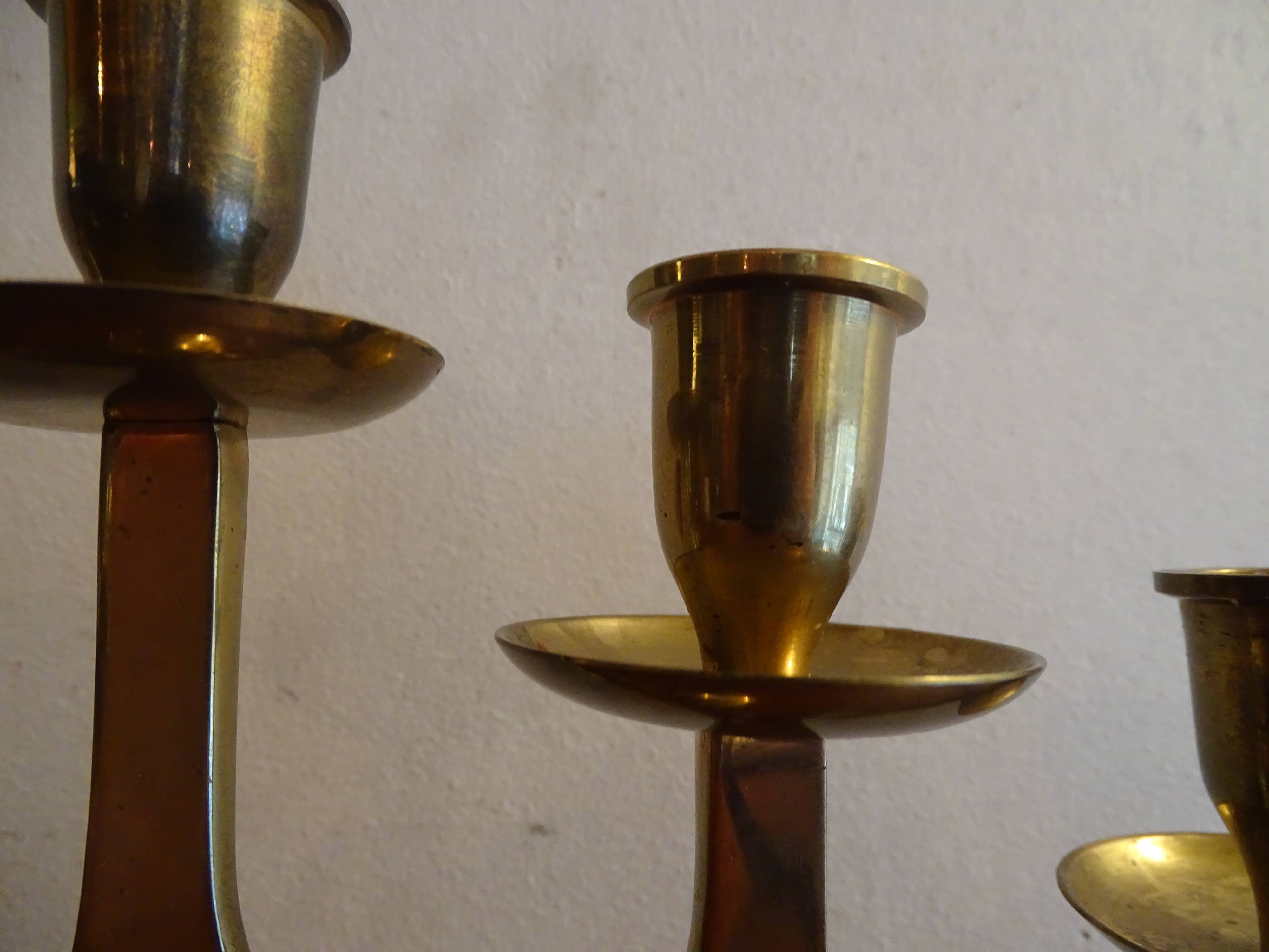 Chandelier 5 fires vintage brass