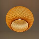 Vintage orange nylon plastic ball pendant from the 70s.