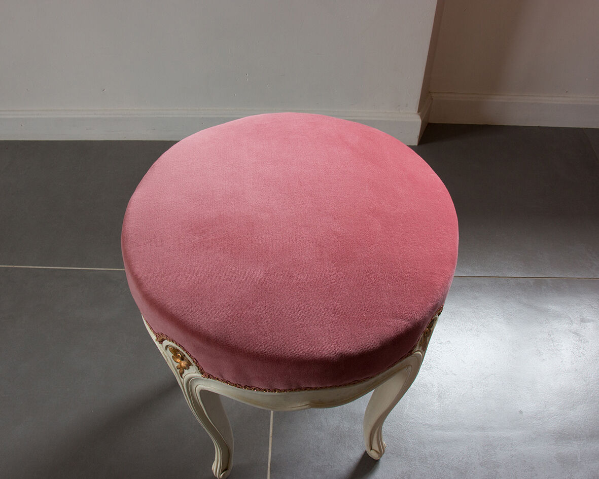 Louis XVI velvet stool