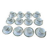 Set of 12 coffee cups and 12 sub-cups