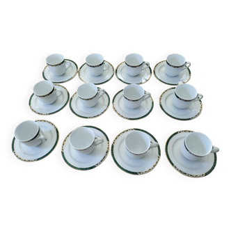 Set of 12 coffee cups and 12 sub-cups