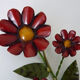 Pair of vintage Italian wall lamps in painted sheet metal. Decoration flowers. Year 50 60