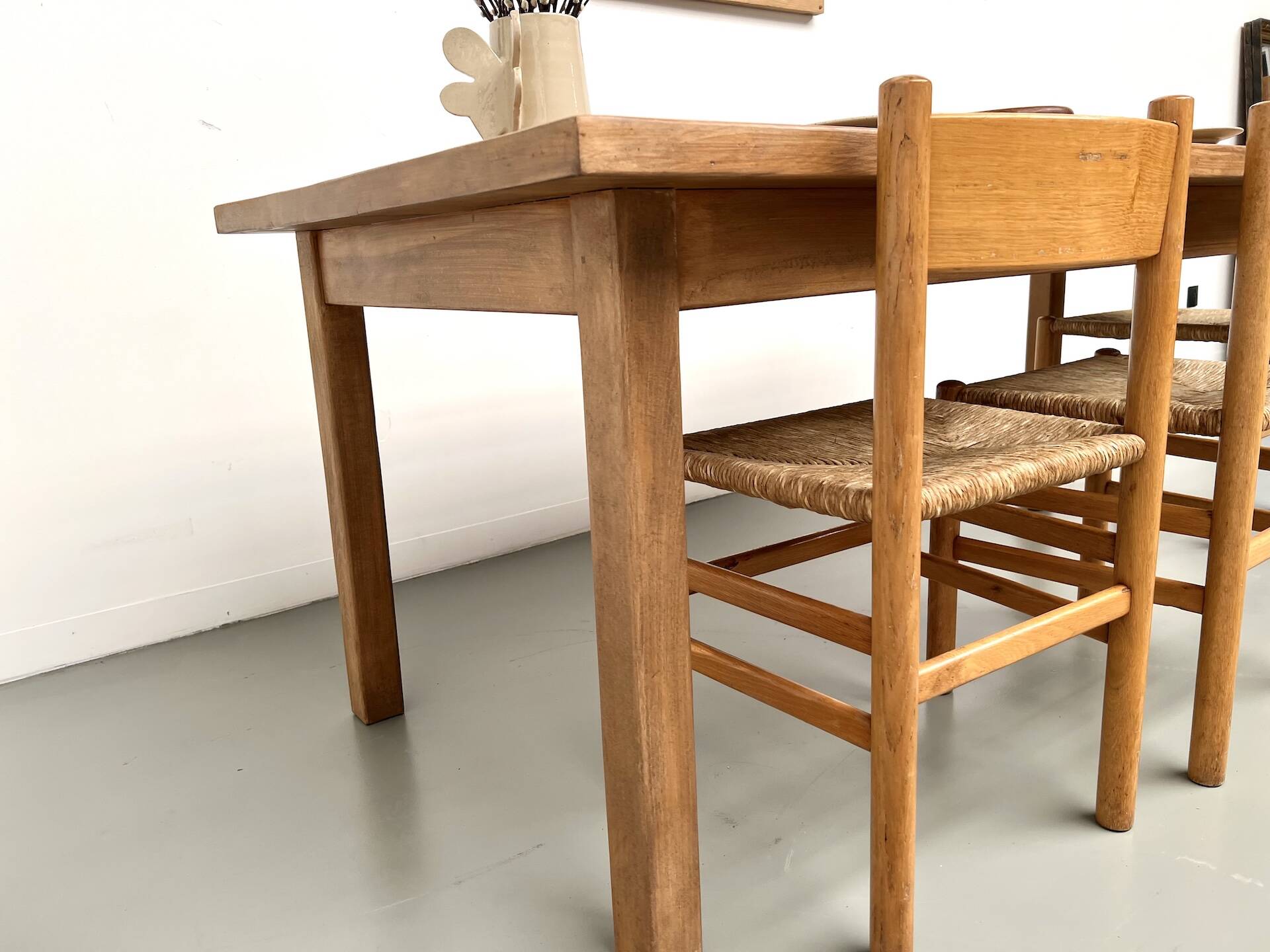 Solid beech farmhouse table