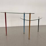 Italian Arlecchino Side Table in Glass by Edoardo Paoli for Vitrex