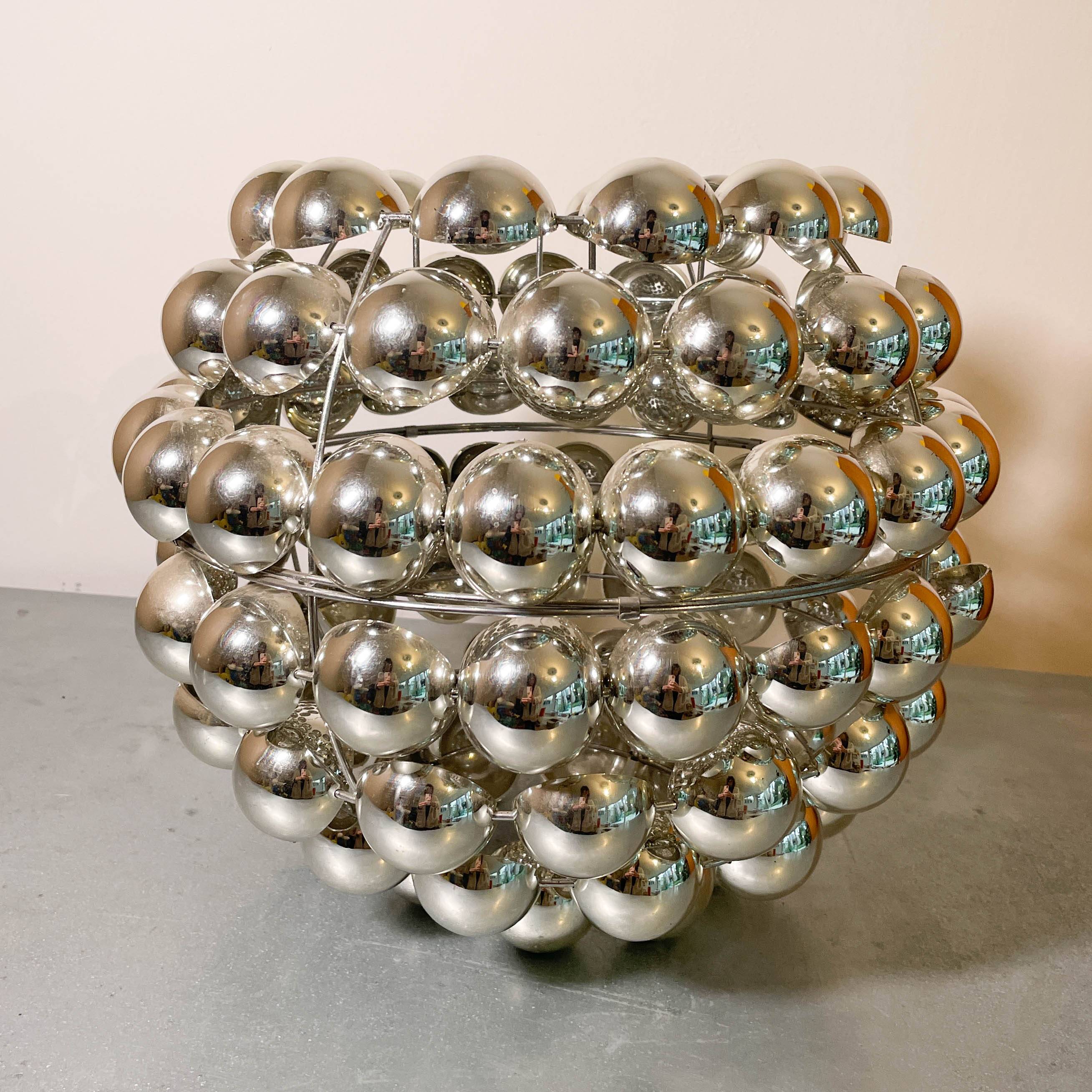 70s chrome kinetic pendant light or lampshade