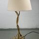 Lampe vintage ondulée de forme libre, abat-jour bouclé