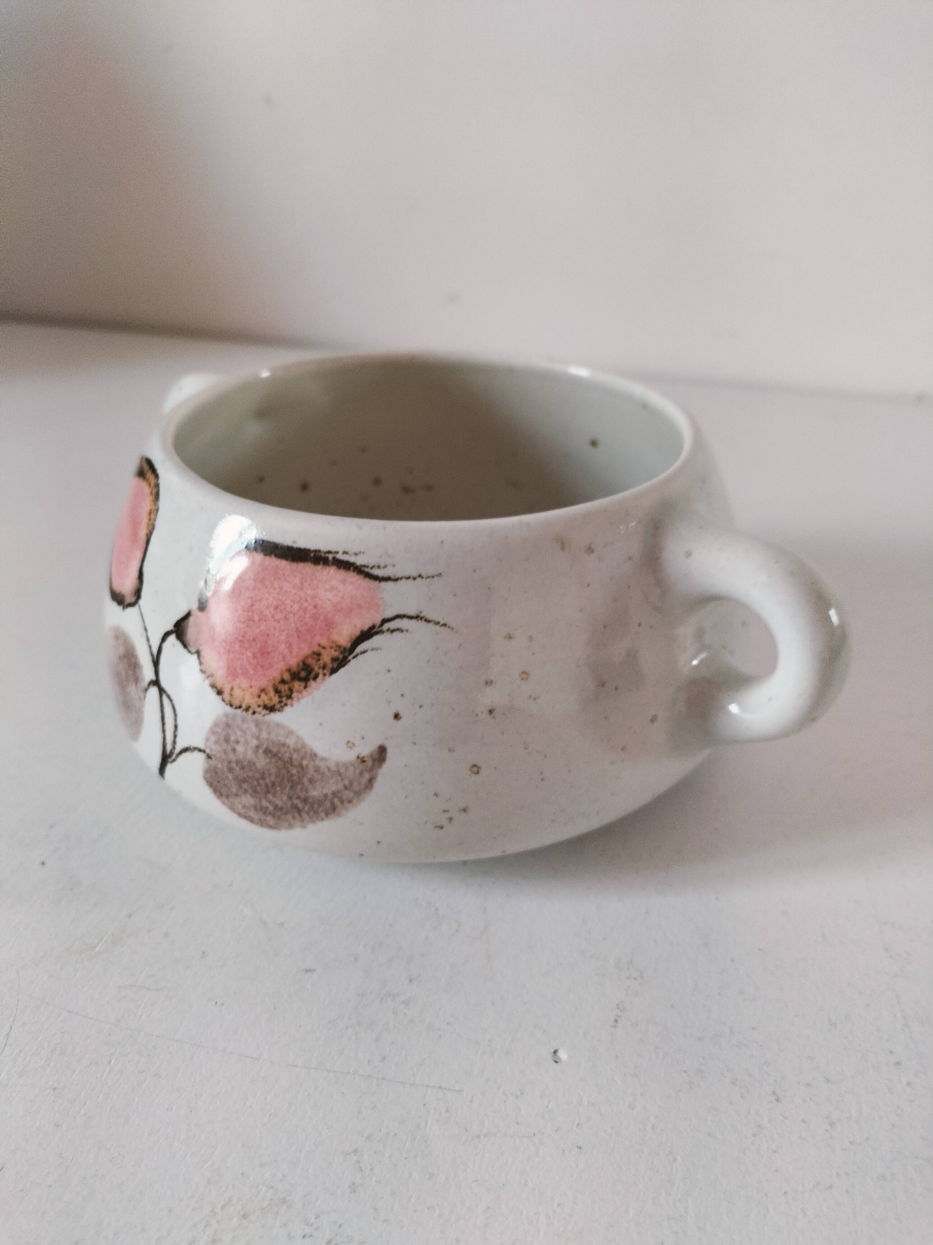 Vintage Salins soup bowl – Coppelia model – hand-decorated