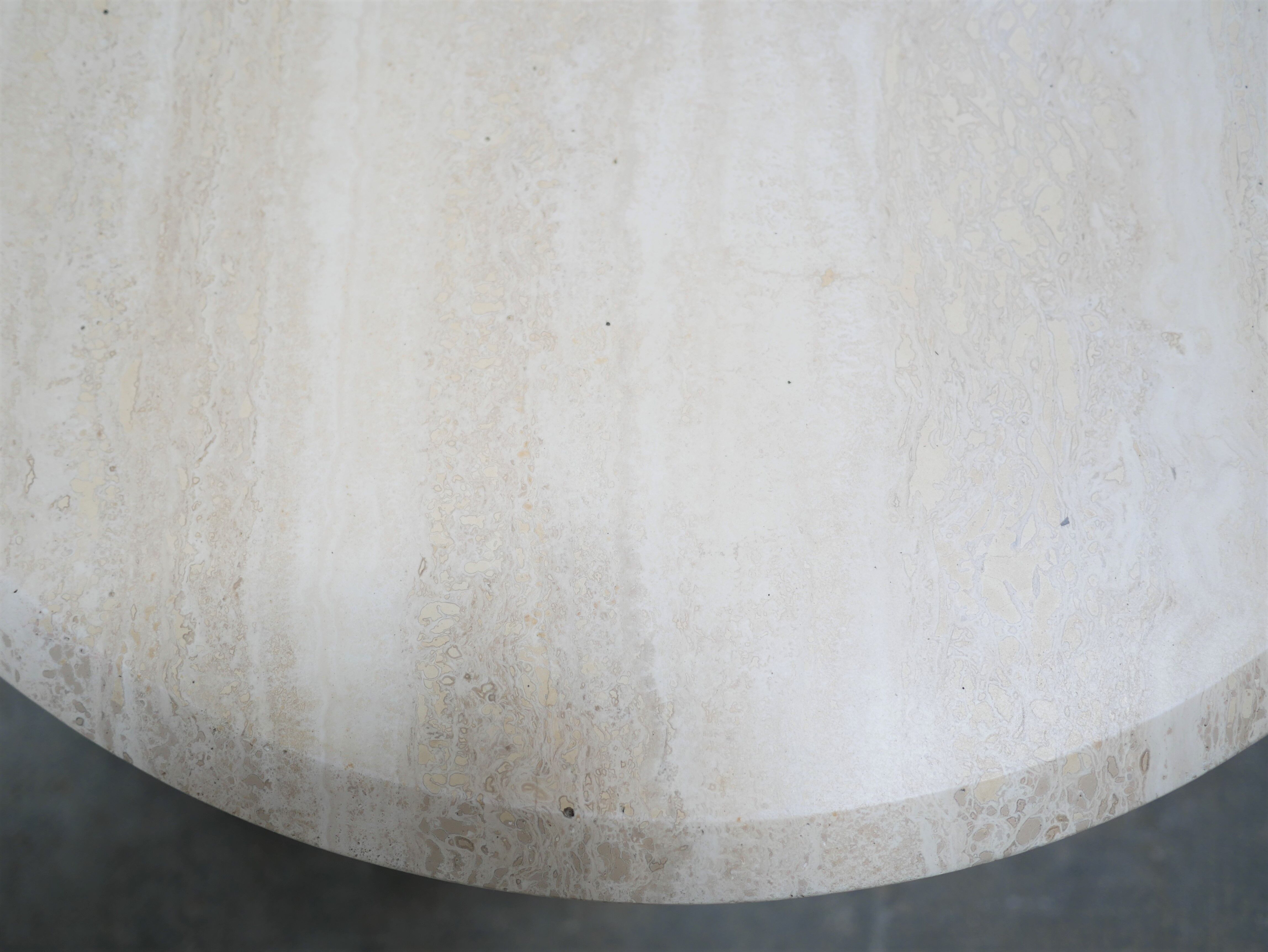 Vintage side table in travertine