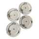 Set of 4 porcelain dessert plates