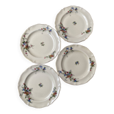 Set of 4 porcelain dessert plates