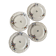 Set of 4 porcelain dessert plates