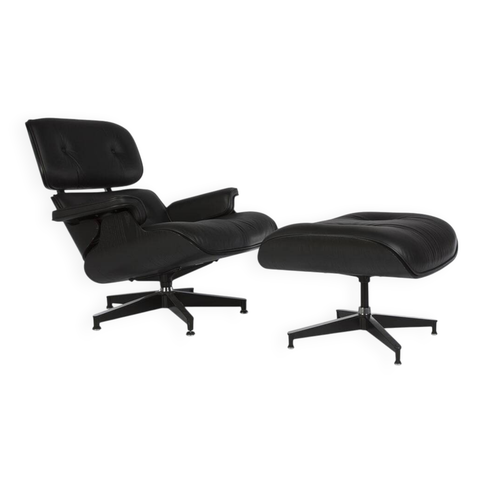 Special Edition All Black Herman Miller Eames Lounge Chair & Ottoman