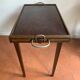 Folding table top in wood and tuya burl, 1930/40, brand "Platotable"
