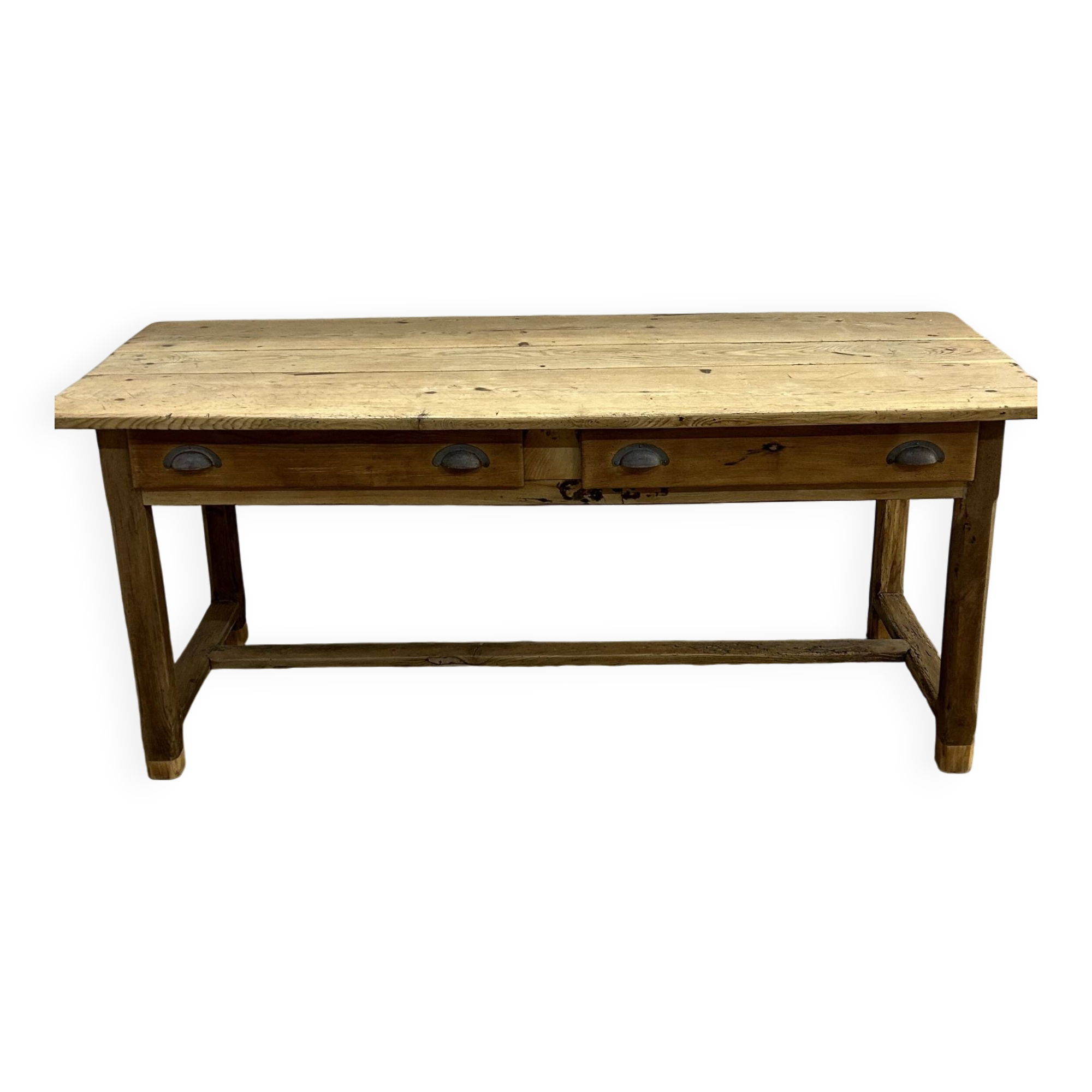 Genuine old farmhouse table stripped and varnished