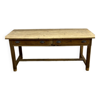 Genuine old farmhouse table stripped and varnished