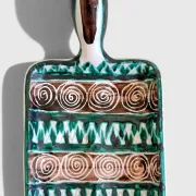 Pair of Robert Picault Ceramic Handled Trays, Vallauris, France, circa 1950