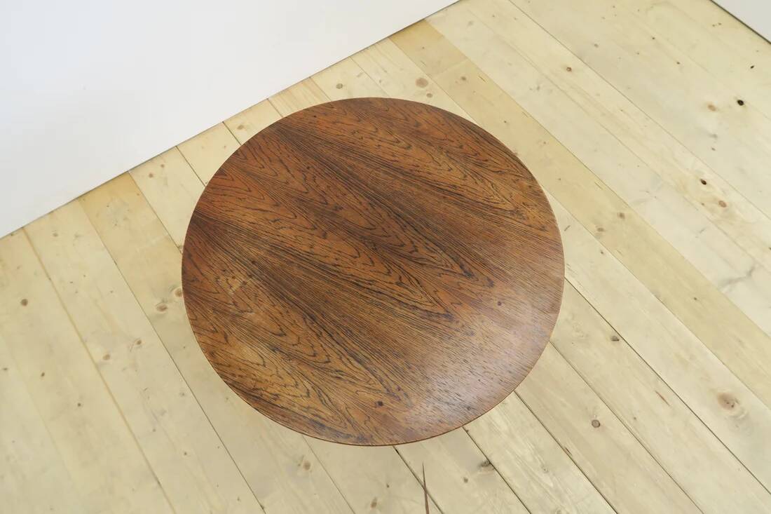 Table basse ronde en palissandre, Danemark 1960