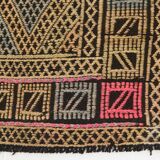 6x8 Mustard & Yellow Vintage Kilim Rug, 184x245Cm