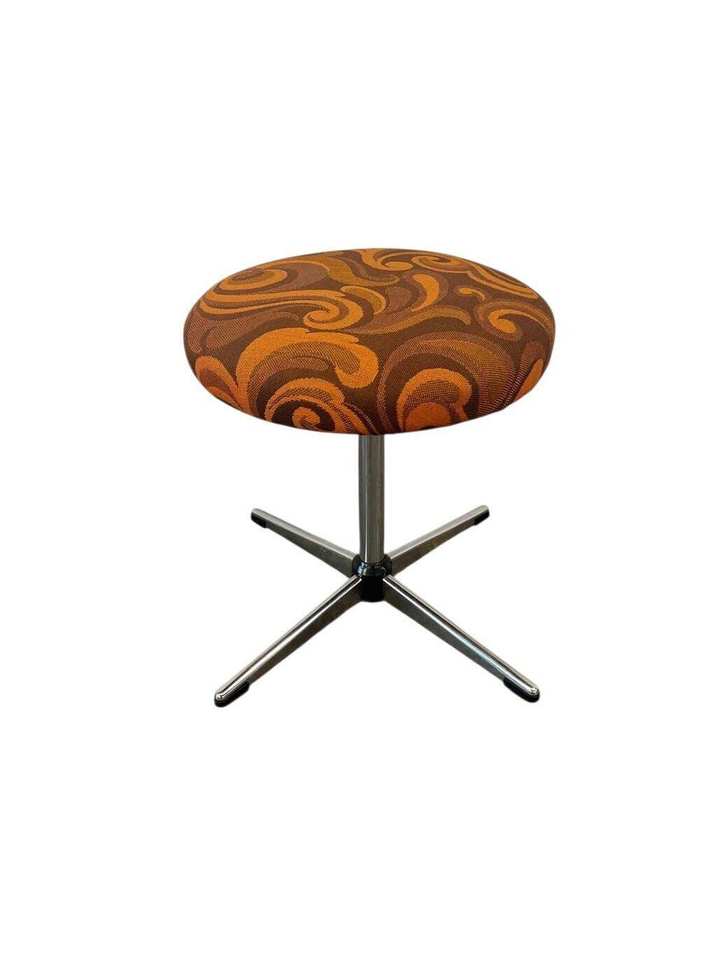 Vintage 70s pouf/stool with star base.
