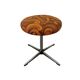 Vintage 70s pouf/stool with star base.