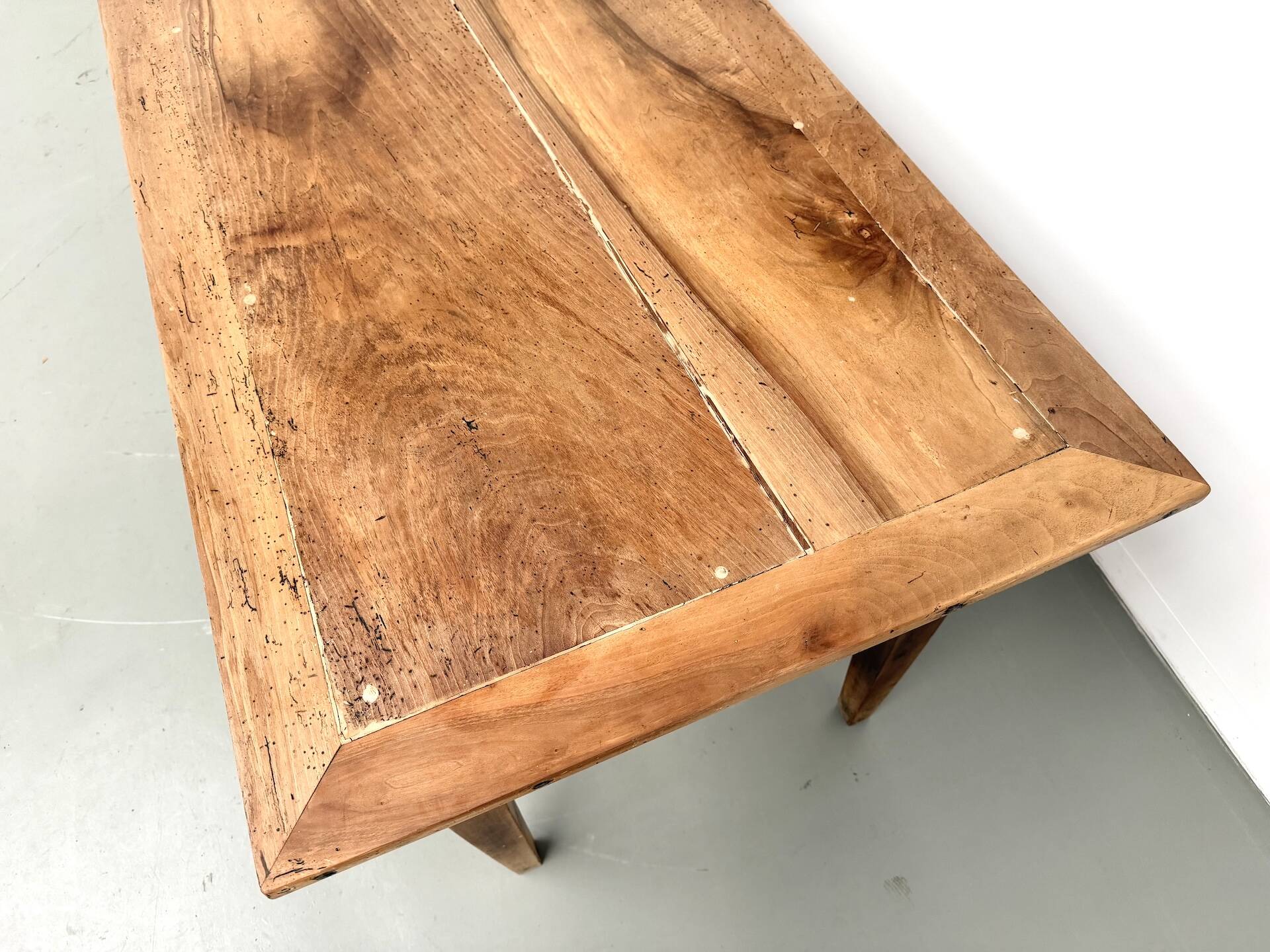 Solid walnut farmhouse table, 1950s.