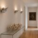 Pair of grey ceramic shell wall lights, Vallauris 1960s