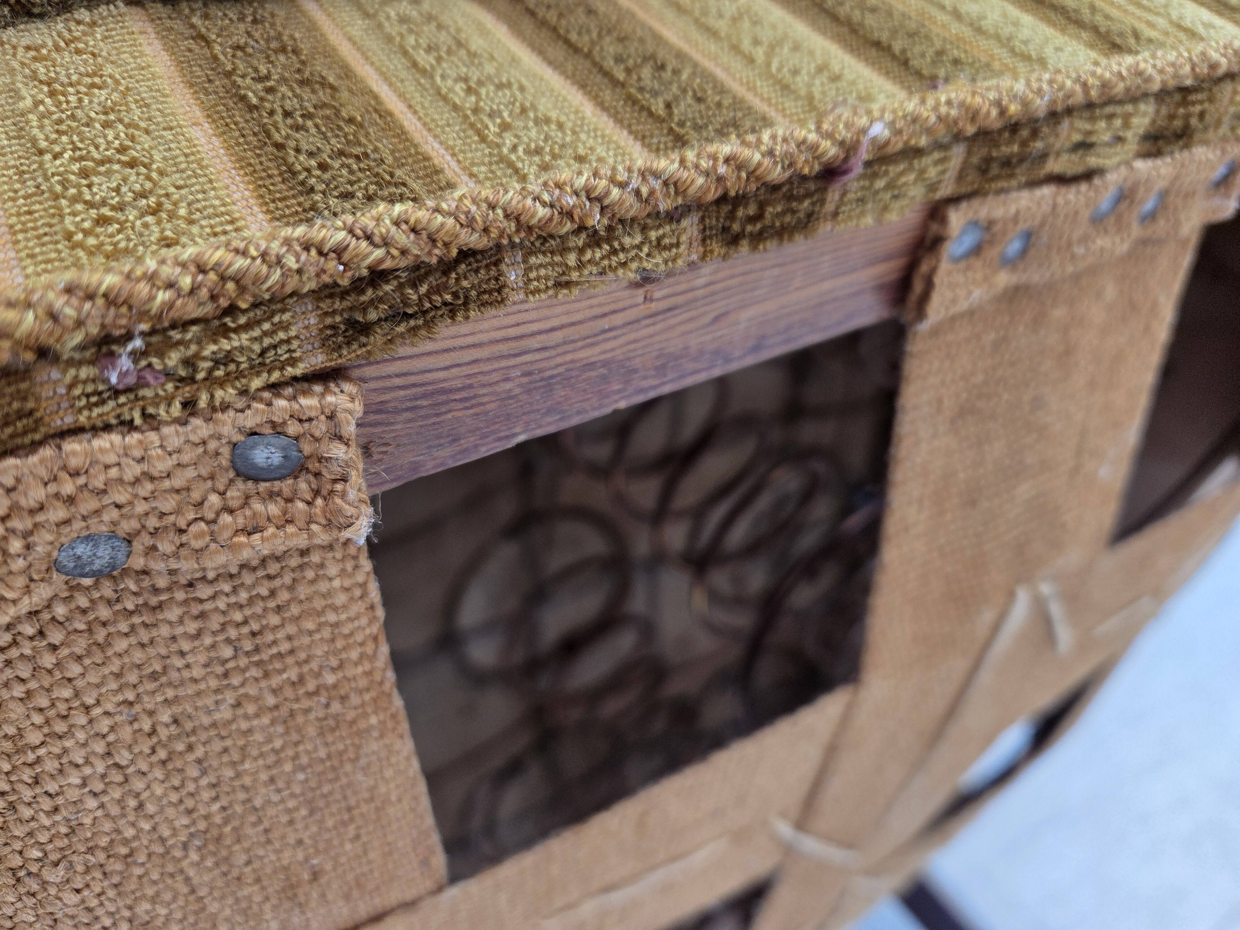 1960s, 3-seater Danish sofa, green furniture wool, original condition.