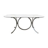 Table verre et chrome