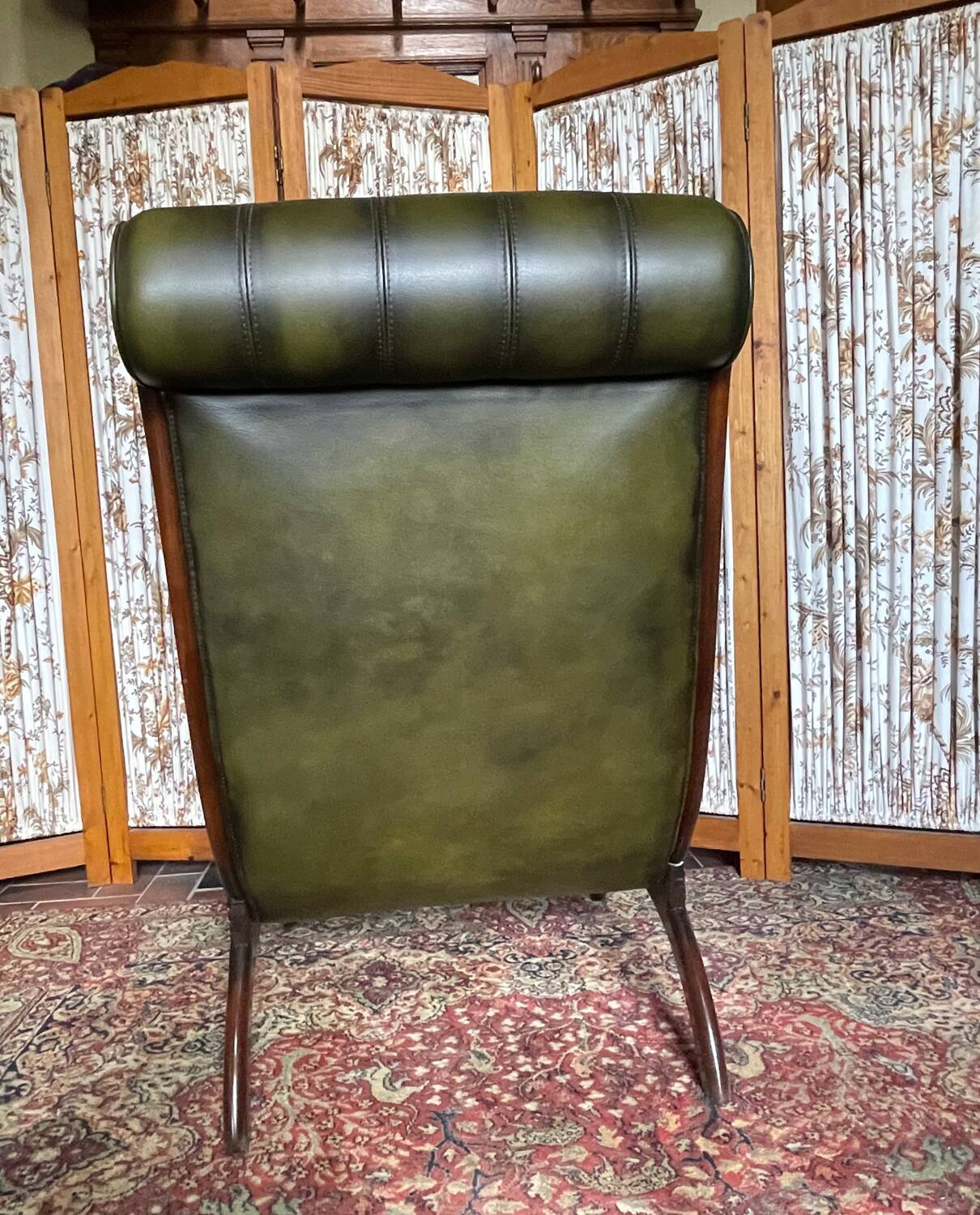 Vintage leather Chesterfield armchair