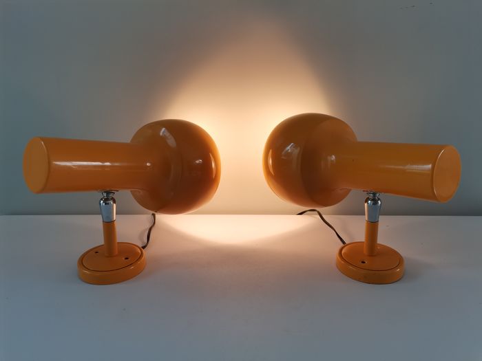 Pair of italian wall lamps stilux milano 70s
