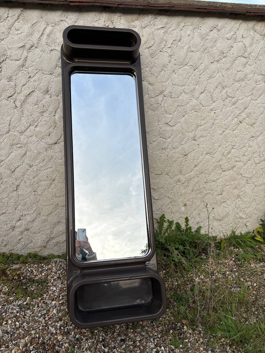 Vintage thermoformed plastic mirror