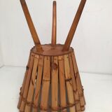 Cache pot en rotin et bambou année 60