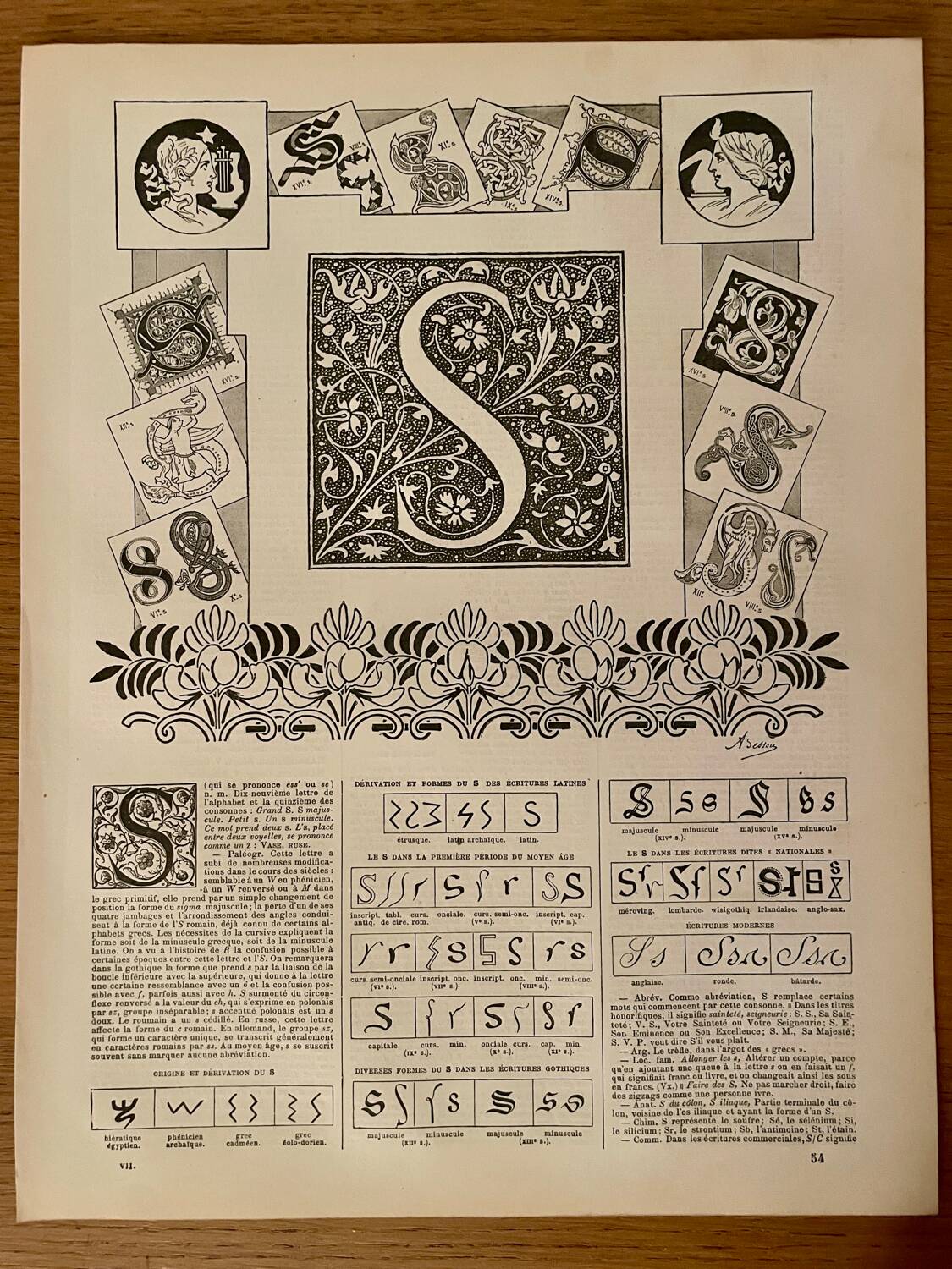 Réservé Clarisse - Lot de 3 lithographies lettres - 1900